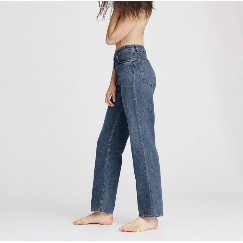 Rag & Bone Ruth Super High-Rise Straight Leg Jeans Baywater Size 24 - Picture 6 of 16